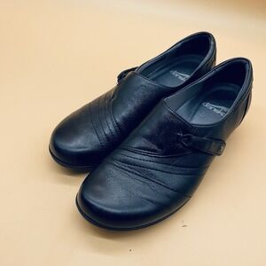 Dansko Franny Leather Slip On Loafers Comfort Casual Shoes Black Sz 39 US US 8